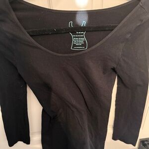 Tees by Tina - Black Scoop Neck Shirt - One Size